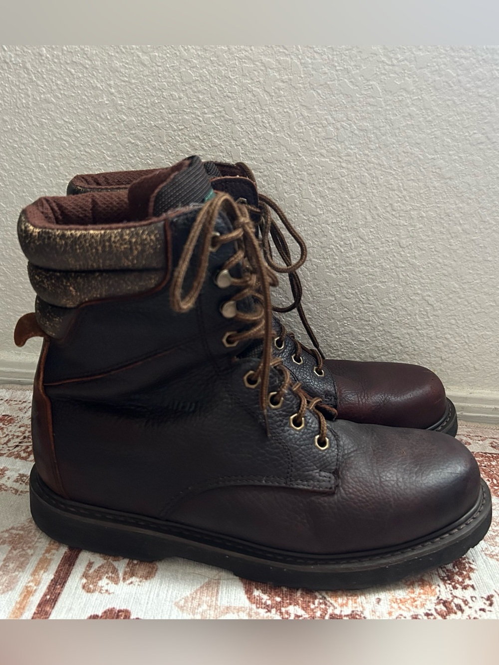 Northlake Men's Brown Leather Lace-Up Ankle Work Boots size 12
